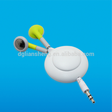 Retractable Magnet Earphone with Logo, Retractable Earbuds for MP3