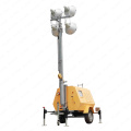 Long service life trailer type 9m mobile light tower