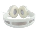 Cuffie stereo con fascia in acciaio bianco Cuffie per computer