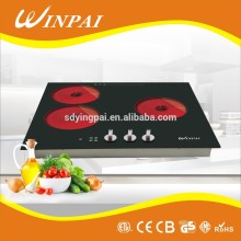 Three burners rotary knob control electric infrared induction cooker
