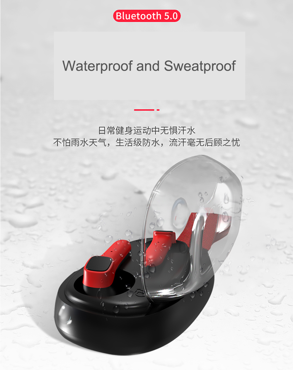 Waterproof Bluetooth Headset with Microphone