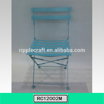 Foldable Round Antique Wrought Iron Garden Chair