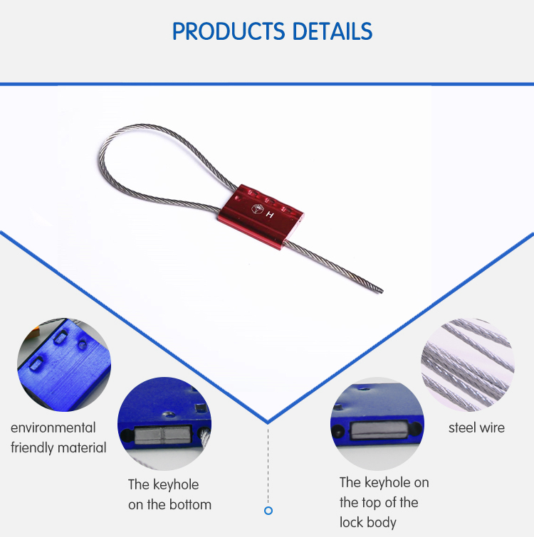 China supplier cable seal galvanized steel security cable seals pull wire seal lock