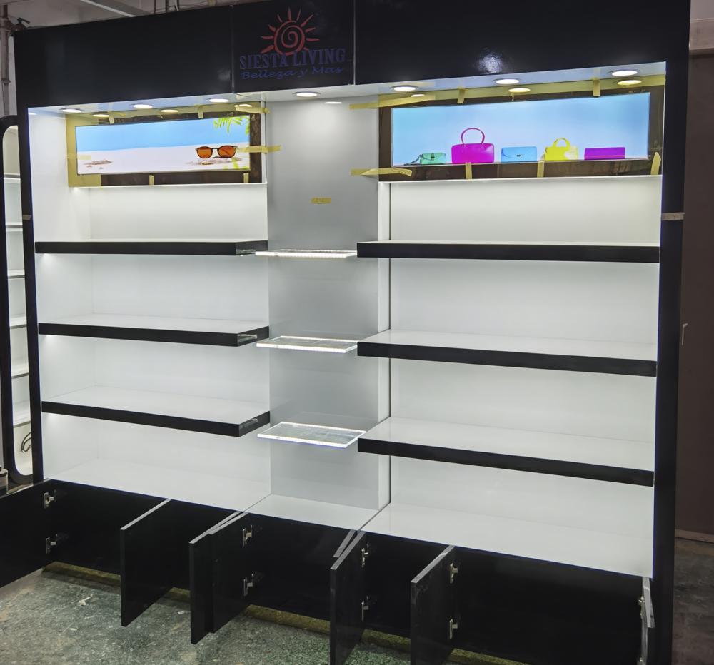 Customized Luxury Bag Display Cabinet Perfume Shelf