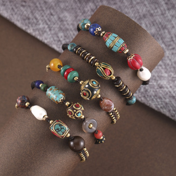 Brave Light Nepalese Bead Bracelet: Ethnic Style, Simple and Versatile