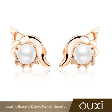 OUIX 2015 famous brand artificial pearl imitation earring jewelry