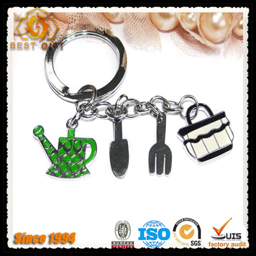 Cheap custom made shaped metal keychains