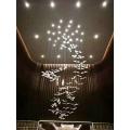 luxurious villa hanging indoors staircase chandelier