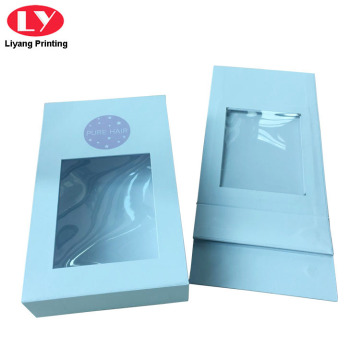 White Magnetic Cardboard Gift Box Window Lid