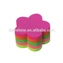 Flower shaped custom sticky note made in china , multi-color flower shape sticky memo notes pack