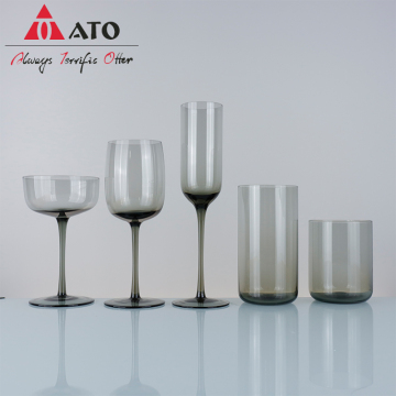 Handmade Grey crystal wine glassware goblet for banquet