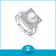 White CZ & pearl braves championship ring