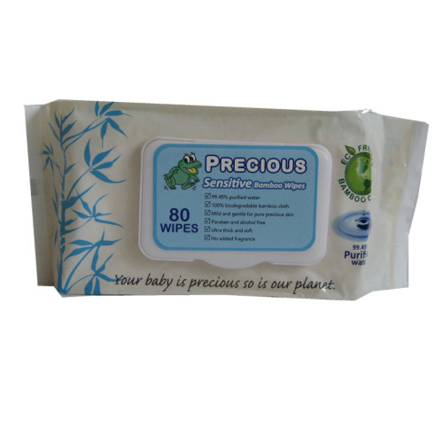 Lingettes humides 100% fibre de bambou bio pour bébé