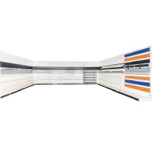 Perforated Metal Double Sided Gondola Shelving System for Shopfitting