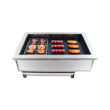 Commercial electric smokeless barbecue