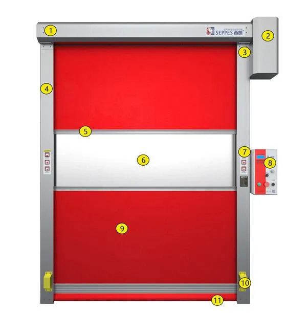 Car Wash High Speed Opening 2.0m/S PVC Plastic Roller Shutter Automatic Door