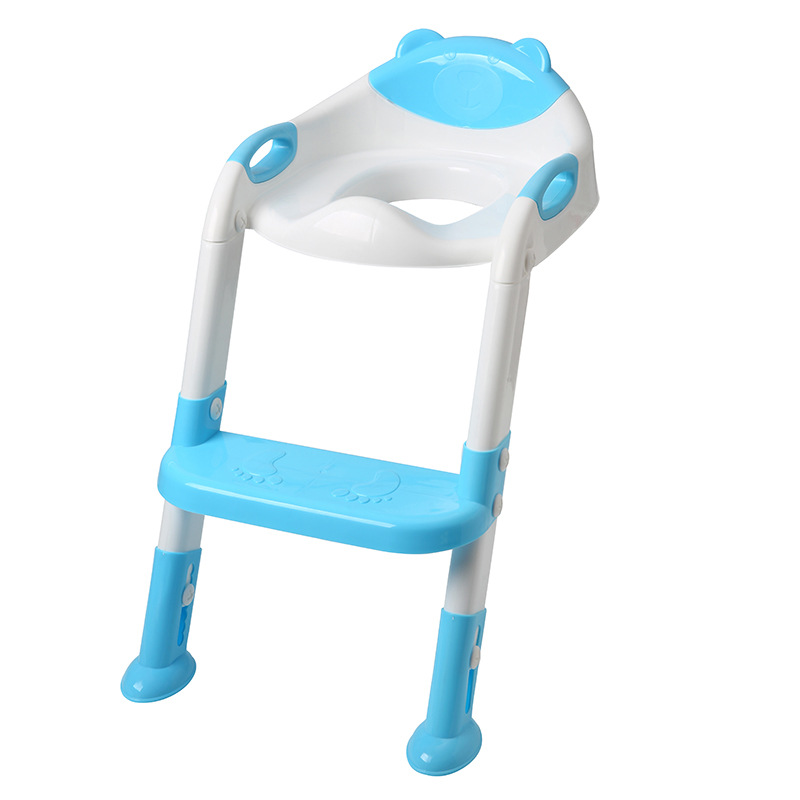 Safe Non-Slip Potty Training Folding Toilet Seat with Step Stool Ladder Baby Toddler Kid Children Toilet Training Seat Wide Step