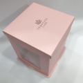 8inch square cake box packaging with clear window