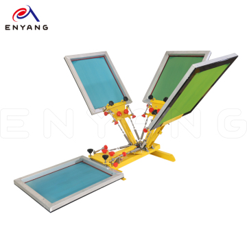 4 Color 4 Station Screen Print Machine Ready to Press Prints