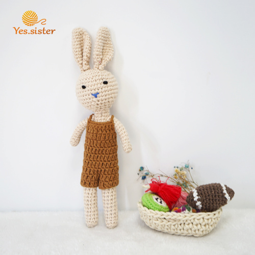 Superzachte gehaakte katoenen Baby Bunny Toy Doll