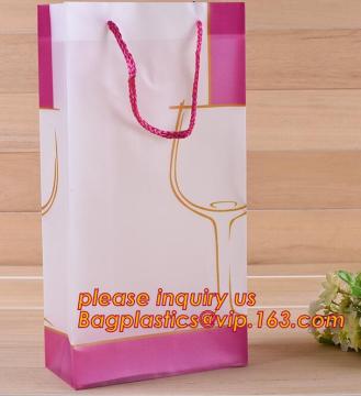 soft handle bag for gift package pp bag, PP Gift Bags with cotton rope handles, PP High quality plastic bags/Christmas gift bag