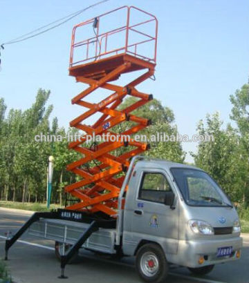 Hydraulic diesel /electric vehicle mounted scissor lift platform