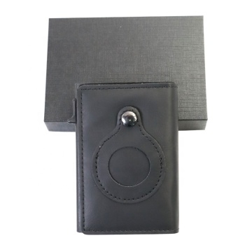 RFID Blocking Leather Wallets for Men: Custom Crazy Horse Real Leather Slim Wallet with Airtag Compatibility