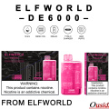 Elfworld De6000 Strawberry plátano vapor desechable