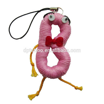 Doll letter,key chain,key ring,customized letter soft