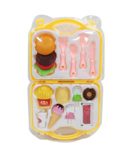 Kitchen Role-Play Toy Set: Hamburgers, Fries, Desserts, Ice Cream, Donuts, Knives, Forks - Fast Food Toy