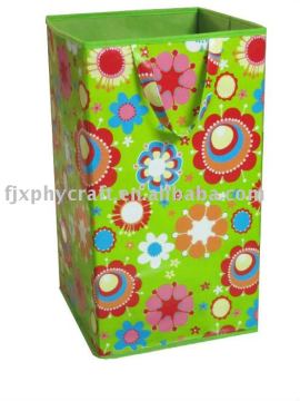 Non-woven foldable laundry hamper