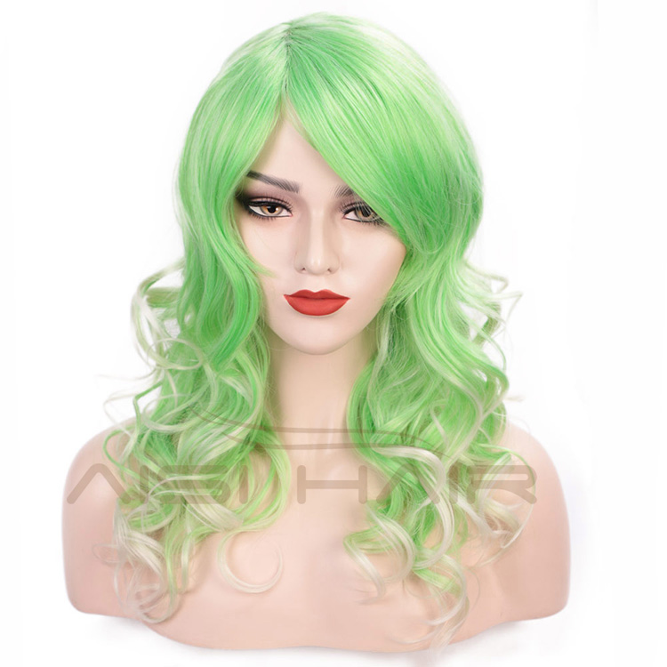 Aisi Hair High Temperature Fiber Synthetic Wigs For Black White Women Glueless Long Wavy Hair Cosplay Wigs