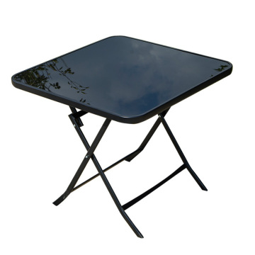 Black Tempered Glass Large Table