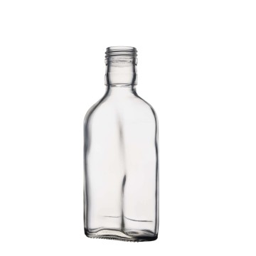 Clear Glass Flask Bottle