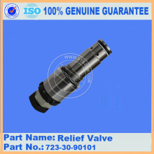 PC130-7 Relief Valve 723-30-90101 الأجزاء الهيدروليكية كوماتسو ، صمام التحكم كوماتسو