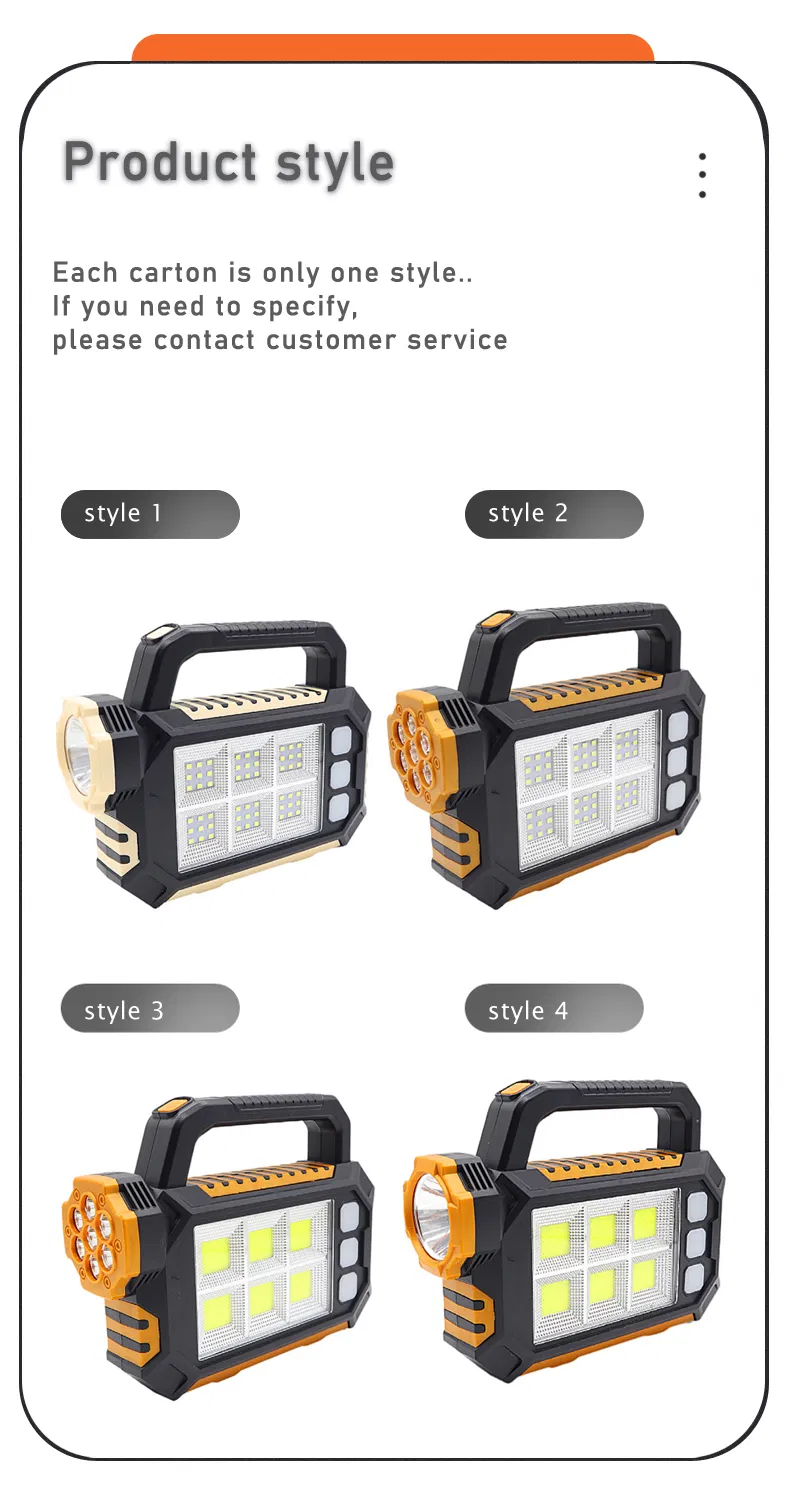 High-Power Outdoor Solar LED Work Light for Camping