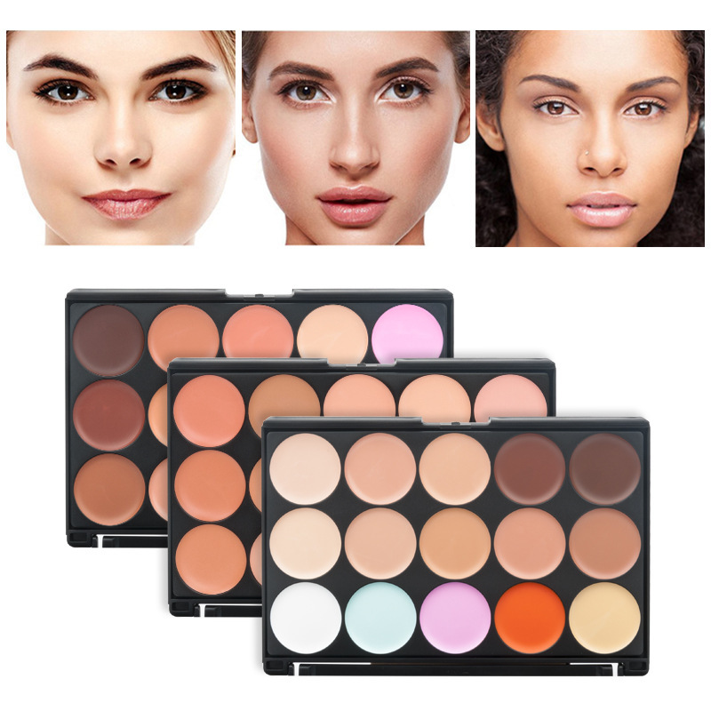 15 colors concealer foundation cream natural dark circles uniform skin color makeup wholesale neutral printable logo