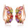Gold Plated Unique Stud Earrings Multicolor