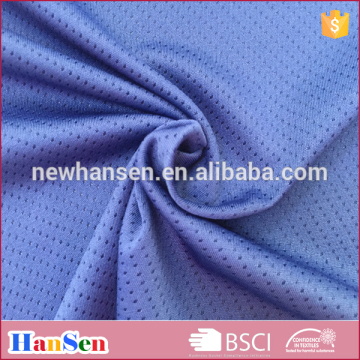 For sports-wear Breathable Knitted Single Jersey mesh fabric