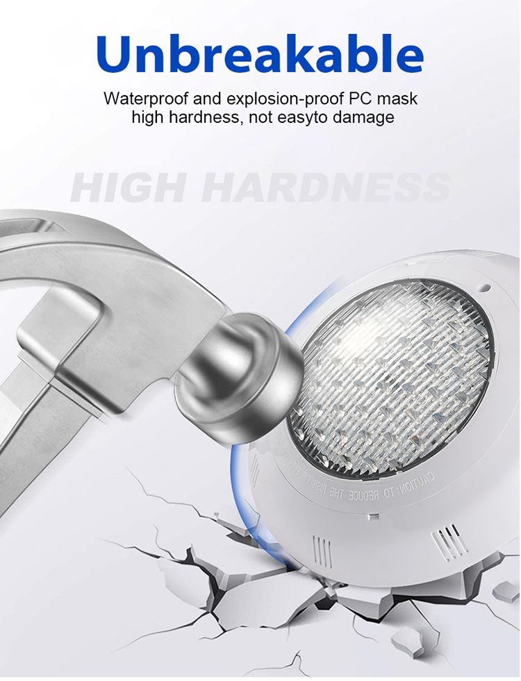 Abs Outdoor Ip68 Rgb Pool Light - Underwater Wall-mounted Rgbw Led ...