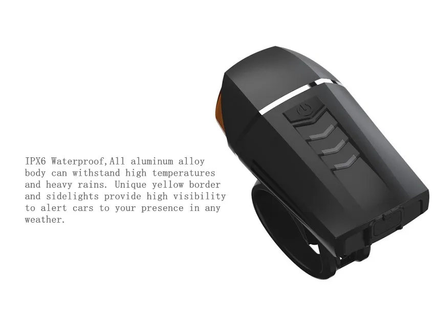 Ultra-Bright USB Rechargeable Bike Light with 360 Lumens