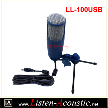 LL-100USB Unidirectional Electret Audio Condenser USB Microphone