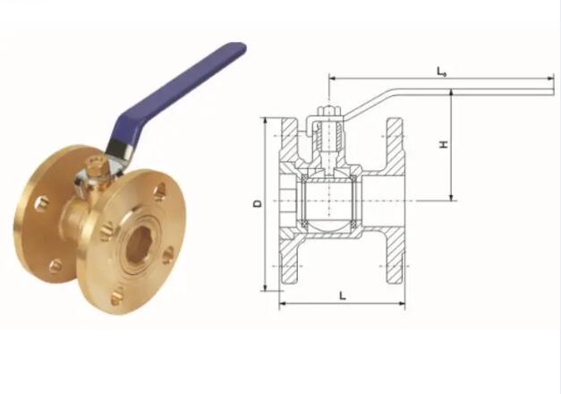 flanged brass ball valve, Corrosion Type Gas, Liquid Use Copper Brass Flanged Ball Valve