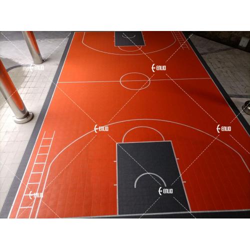 Piastrelle modulari per campi da basket ad incastro