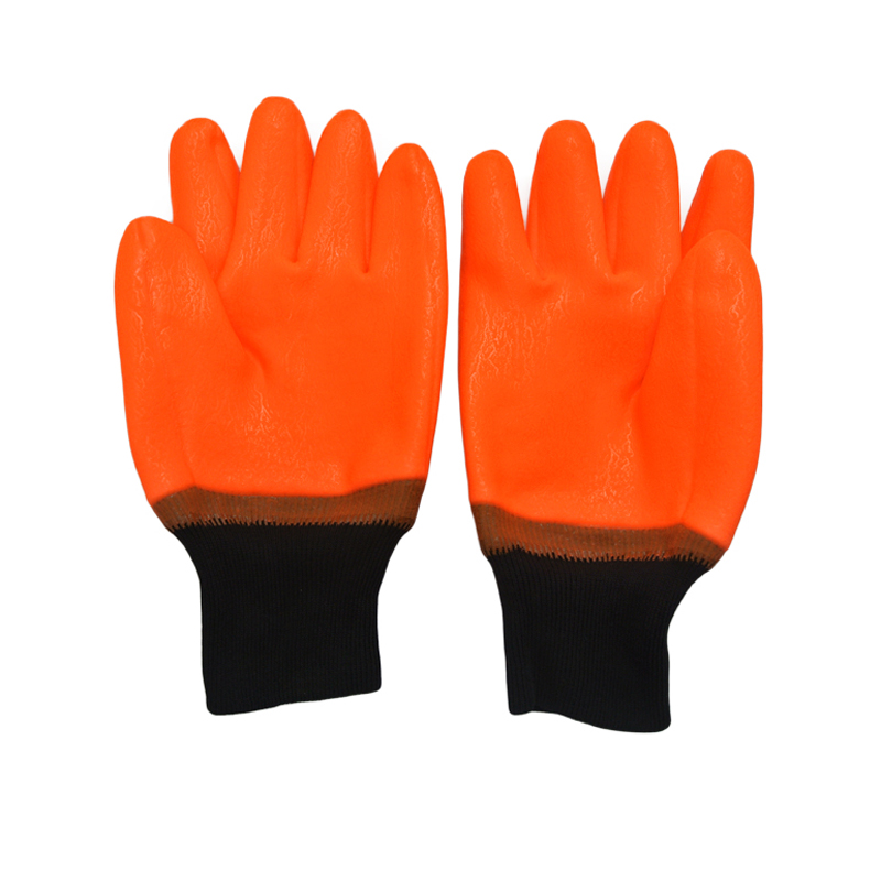 PVC coated gloves warm working safety in winter