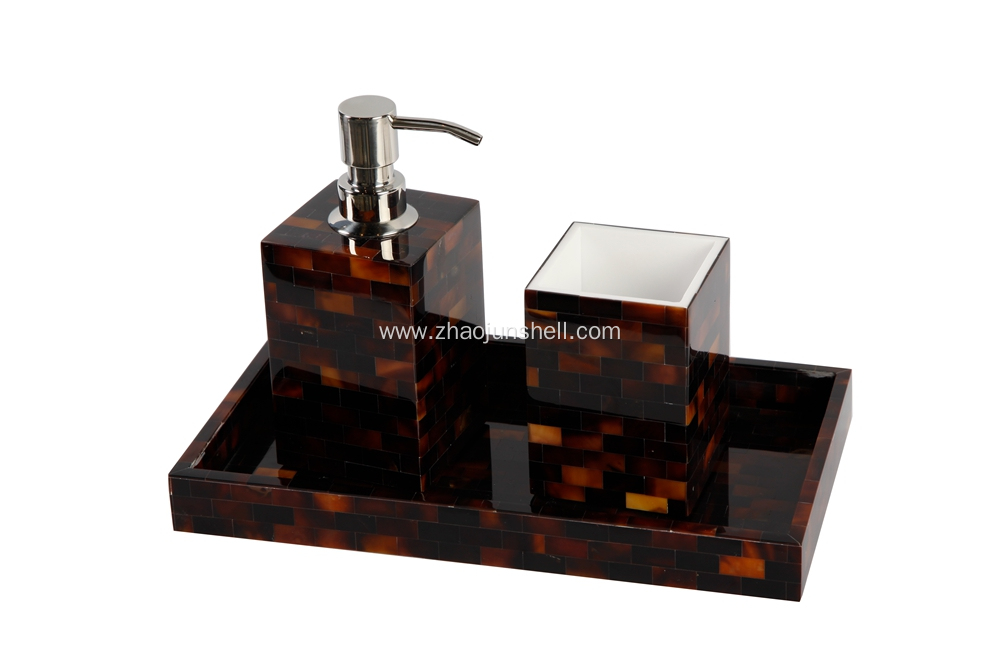 Brown Pen Shell Bathroom Amenity Sets for Wholesale