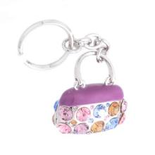 Fashionable adies hand bag Shape Handbag Widget with Epoxy and Swa