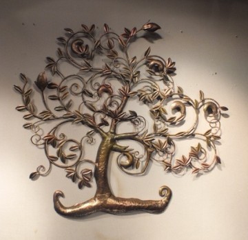 Wrought iron wall sculpture