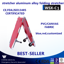 Folding ambulance stretcher with wheels/canvas for sales
