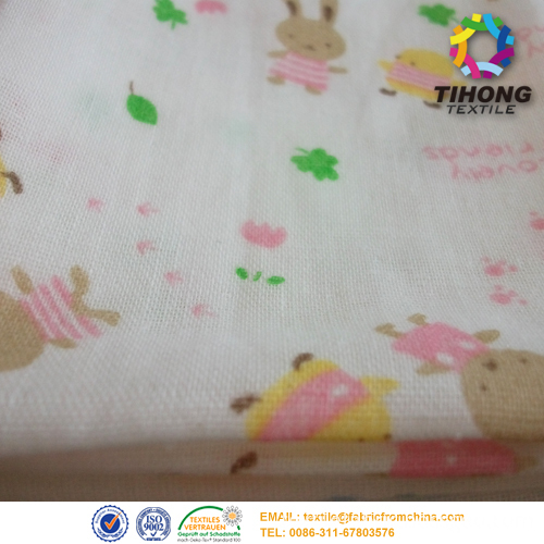 baby printed muslin fabric